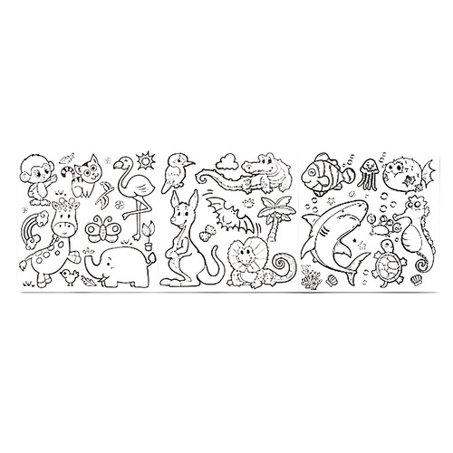 Children's graffiti picture scroll coloring painting pattern non-repetitive fun can be cut paper long baby educational science and technology toys