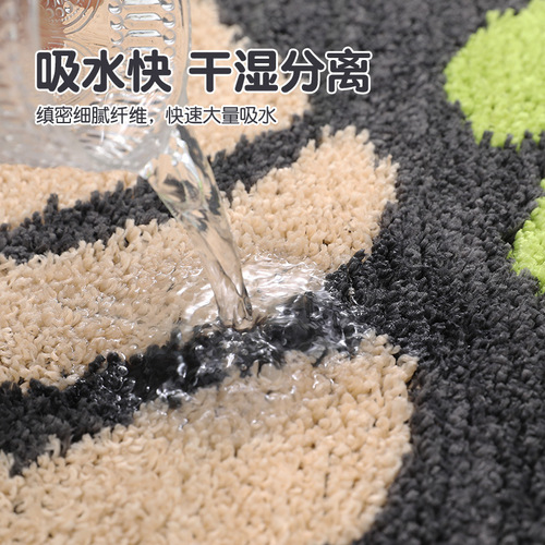 Manufacturer wholesale Nordic imitation cashmere carpet household bathroom door blanket bathroom non-slip mat absorbent foot pads cross-border