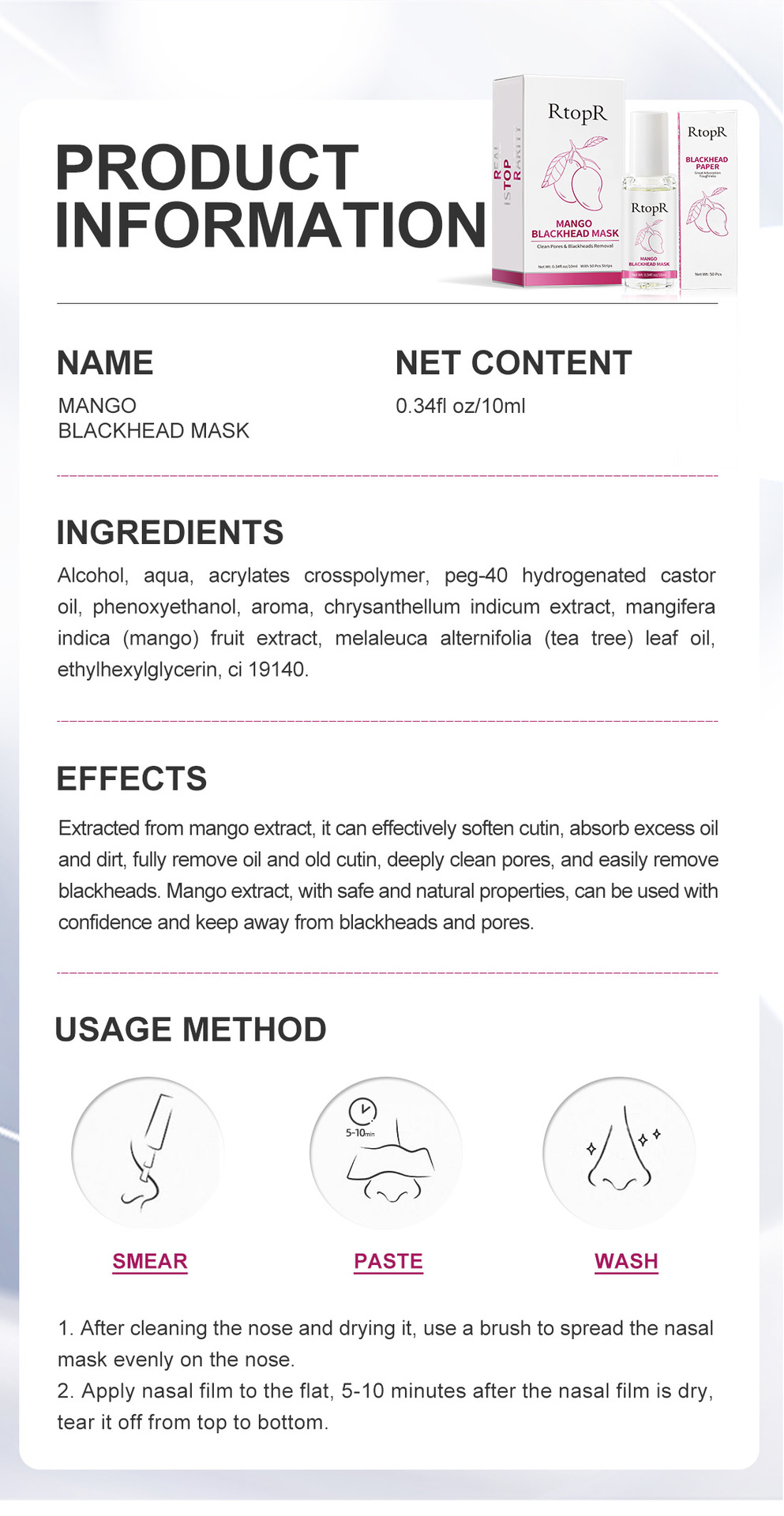 RtopR Mango Nasal Mask Liquid RtopR054 undefined