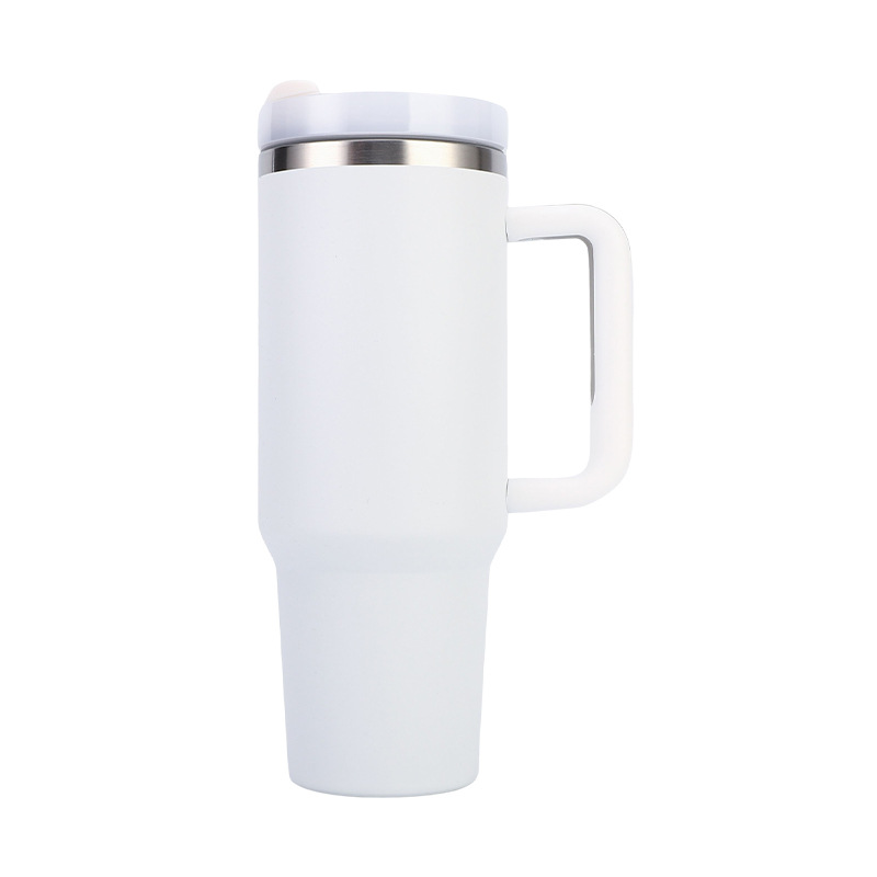 Fabricantes transfronterizos nueva 40oz taza de helado transfronterizo 304 de acero inoxidable termo taza con paja taza de coche con mango