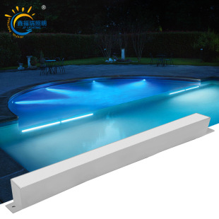 316L Stainless Steel Underwater Light Waterproof Colorful Low Voltage 24V Underwater Light Square Pool Lighting Can Be Customized