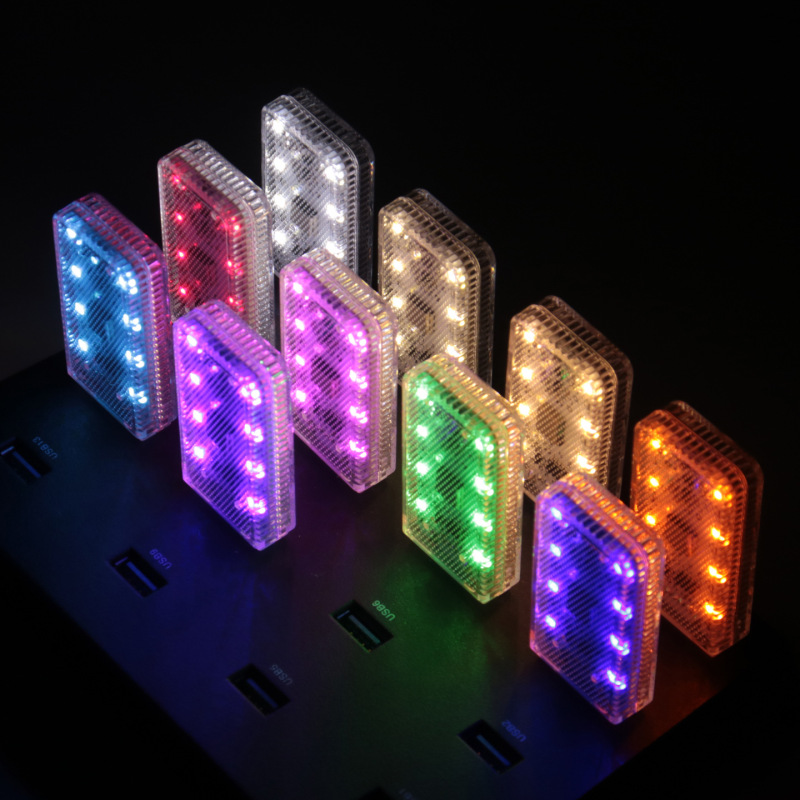 迷你usb小夜灯充插两用led电竞桌面汽车车载氛围灯跨境摆摊小商品|undefined