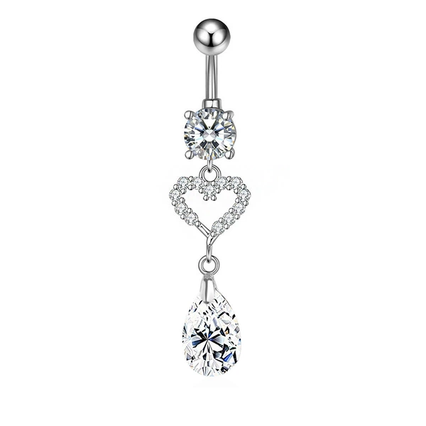 Silver-Heart-shaped water droplets-White 心