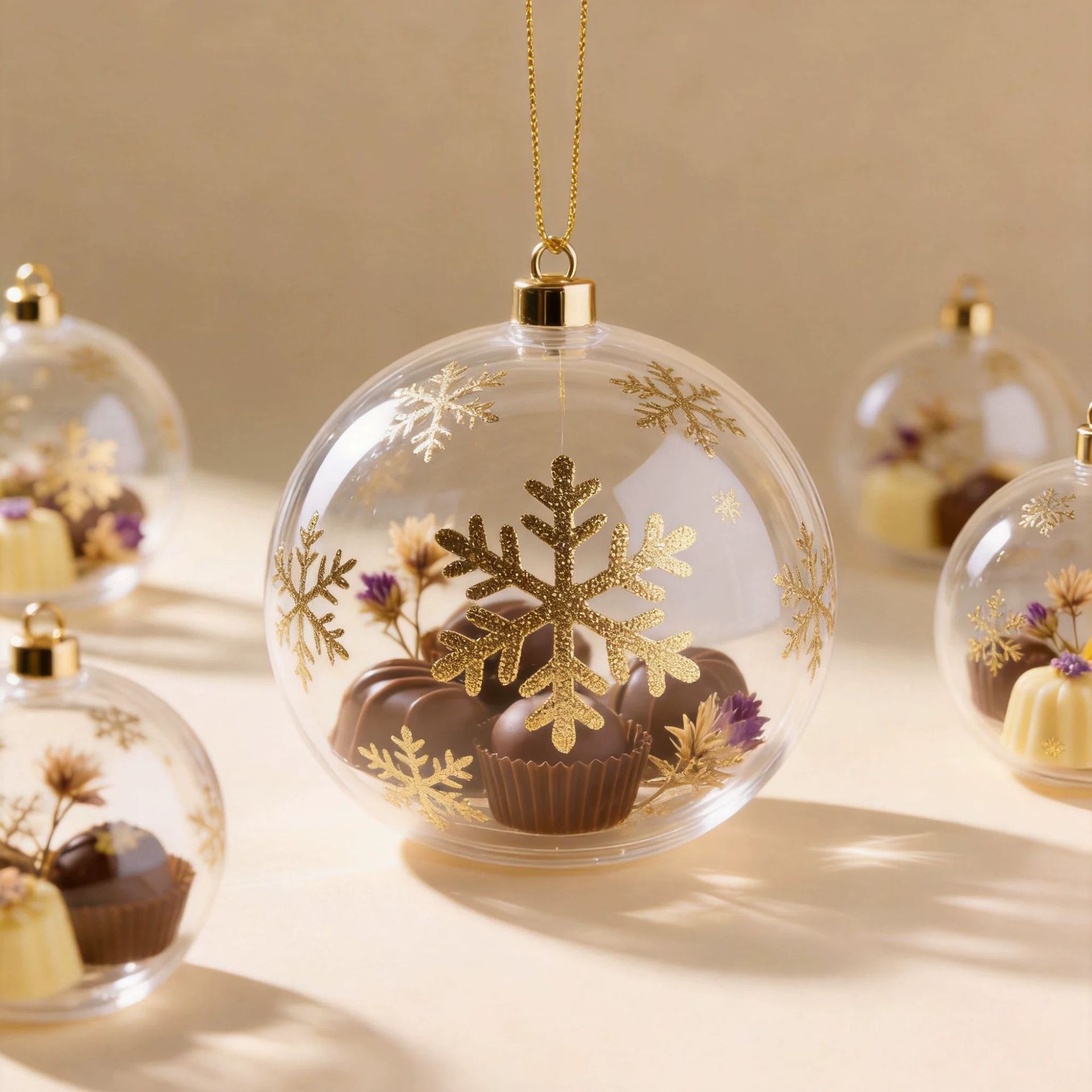 Christmas ball, high-transparency acrylic ball, hollow ball, holiday decoration gift, creative ball, plastic ball, eternal flower decoration