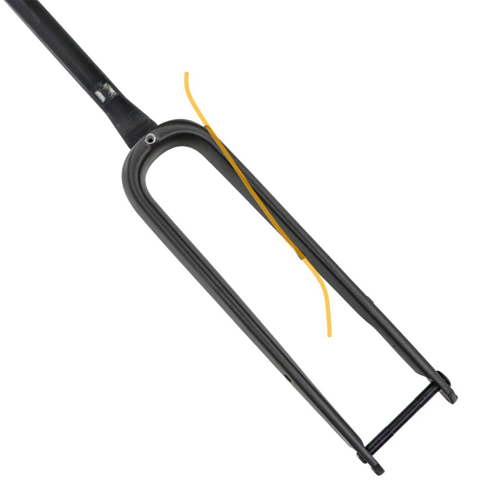 Полностью углеродное волокно Гравийный велосипед Дорожный внедорожный Гравийная вилка Велосипедная передняя вилка Размер вала ствола 700C