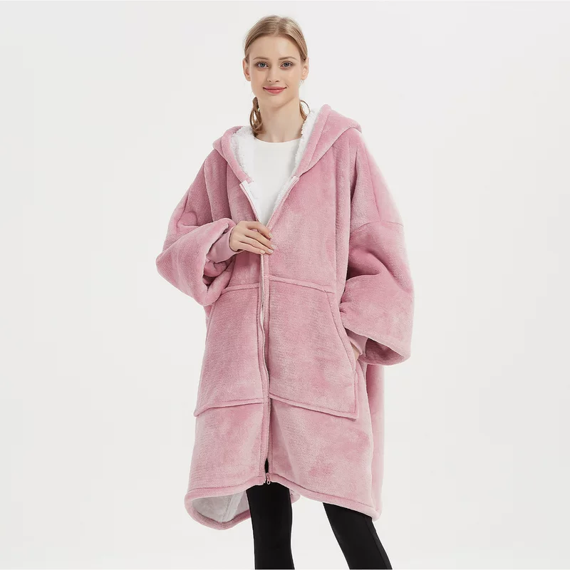 Flannel pijama with hood for beloved, Amazon, increased thickness, plus size, 2023 collection