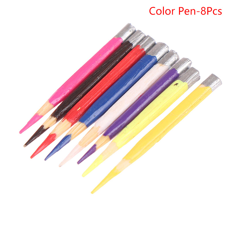 1:12 Dollhouse mini modelo hecho a mano OB11 miniatura props 8 lápiz color plumas en un grupo ~