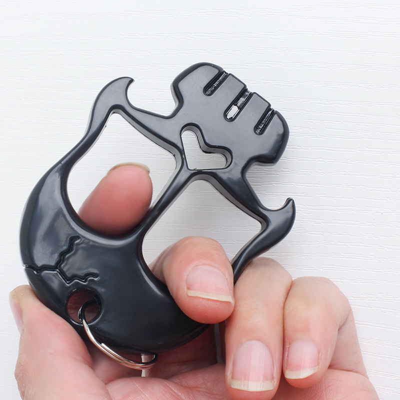 Tiger Defense Two Finger Reinforced Fist Buckle Self Defense Keychain Combat Hand Support Sports Outdoor Camping Hiking_voghion.com