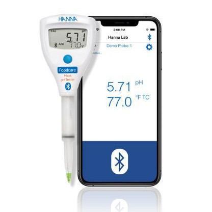 哈纳HI9810362 肉类无线pH测试仪酸碱度计pH测试仪酸碱度测试仪