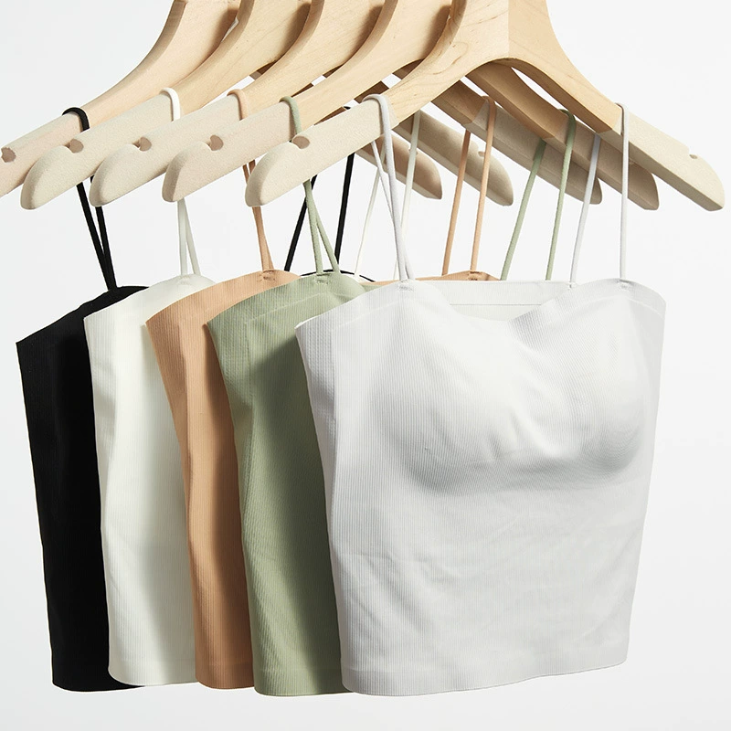 Underwear, tank top, top with cups, bra top, silk tube top, wholesale, beautiful back, thin strap, lifting effect