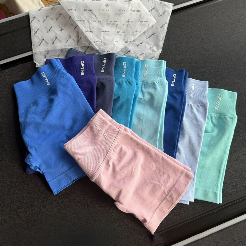 Dfyne短裤亚马逊TK爆款低腰瑜伽裤女健身提臀跑步健身裤运动短裤|undefined