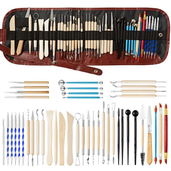 Clay, set, pencil, cloth bag, 44 pieces