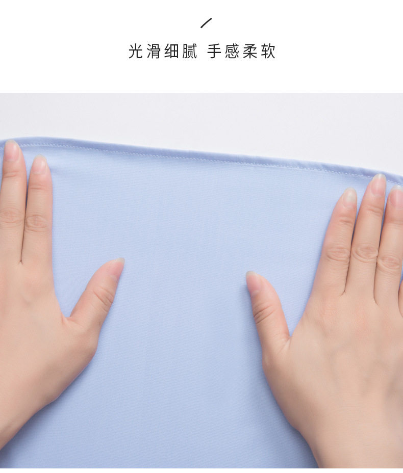 Áo sơ mi nữ công sở dài tay dáng ôm, vải cotton pha chải kỹ, cổ chữ V hoặc cổ vuông — Trắng - Cổ chữ V - Tay dài, Trắng - Cổ chữ V - Tay ngắn, Trắng - Cổ vuông - Dài tay, Trắng - Cổ vuông - Tay ngắn chi tiết 8