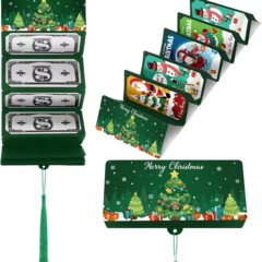 2026 新ドルクロスボーダーホットスタイルクリスマス赤い封筒 10 カードスロットクリスマスサプライズパーティー赤い封筒貯金箱