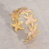 Fuchsia enamel, starfish