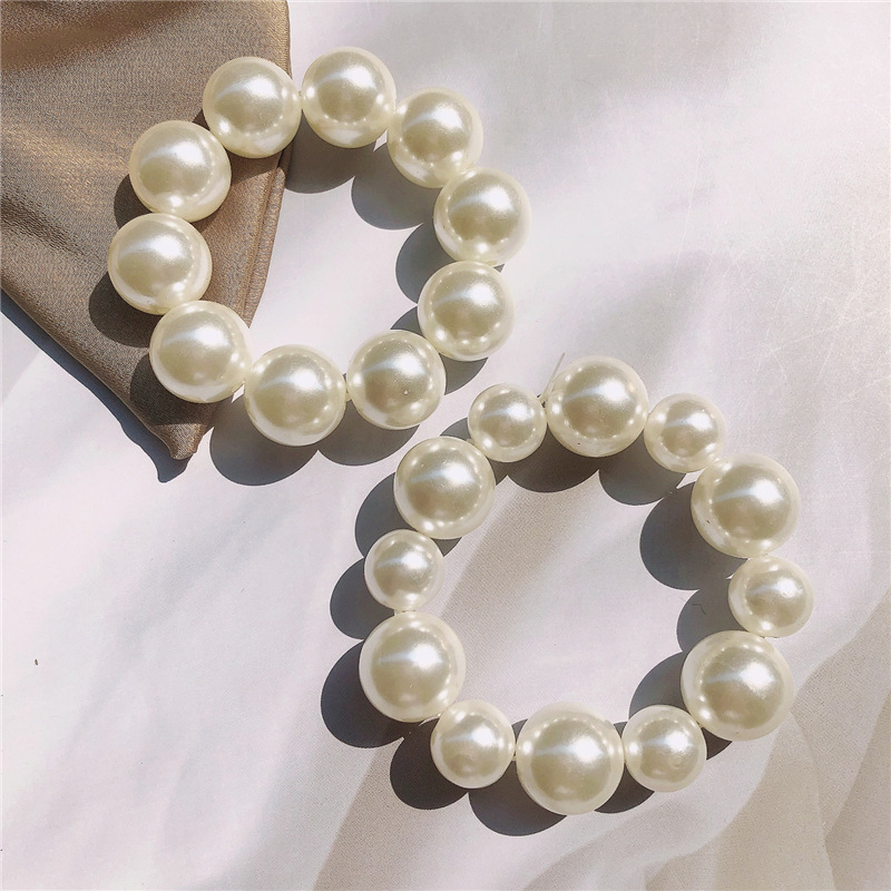 Women's Simple Style Classic Style Round Artificial Pearl Beaded Hair Tie display picture 3