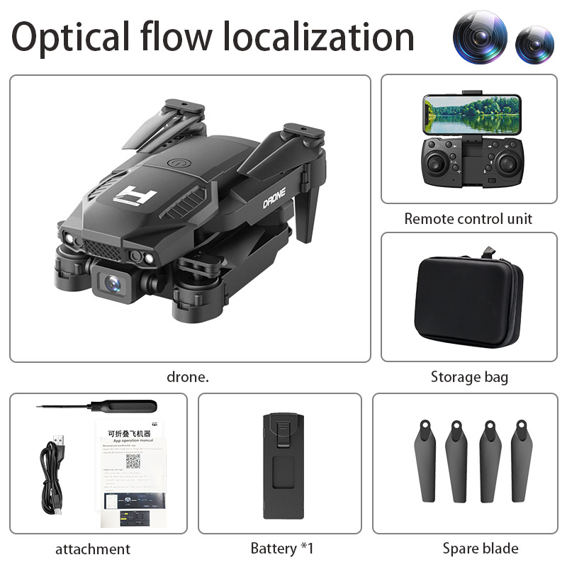 Almacén en el extranjero emitido UAV E88PRO transfronterizo E99 avión de control remoto avión cámara dual de cuatro ejes 4K HD