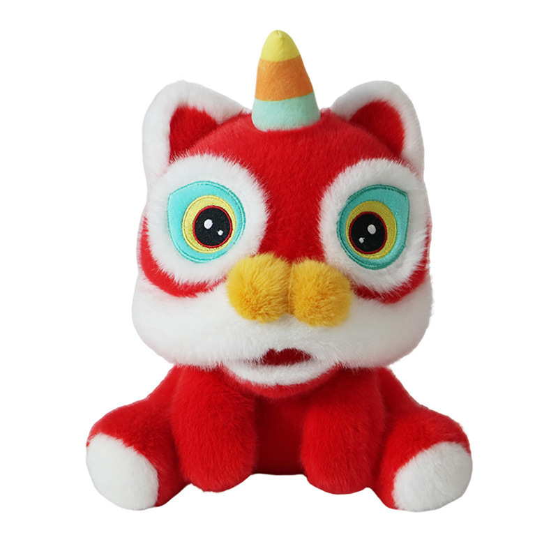 Año del Caballo mascota juguete de peluche león muñeca colgante muñeca de tela decoración de moda nacional regalos de Año Nuevo