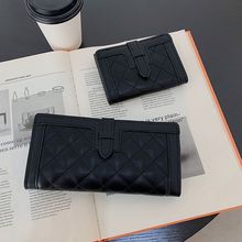 钱包女短款2025新款新品复古菱格简约轻奢零钱包新品折叠长款钱夹