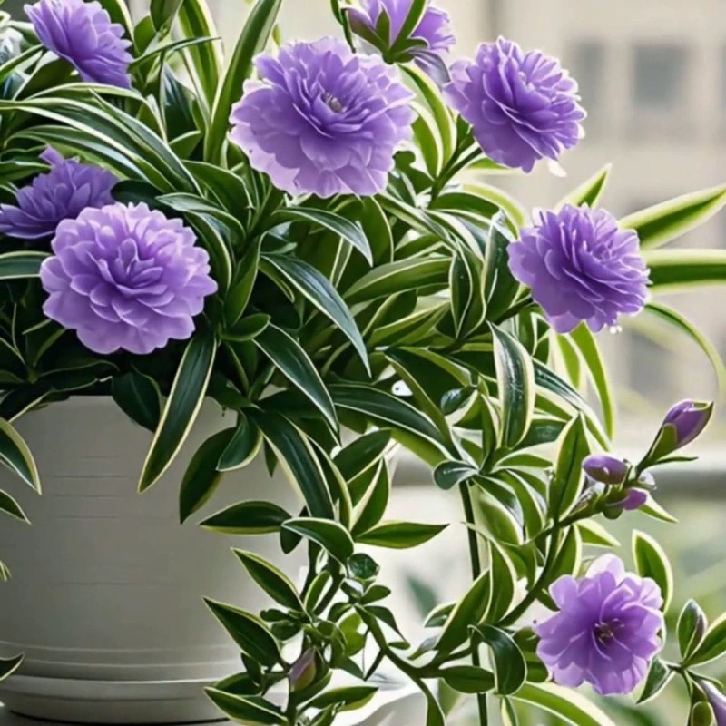 Новые семенные луковицы с сильным ароматом, крупные цветы с двойными лепестками, зеленые растения хлорофитума с золотыми краями, цветы, цветущие в любое время года, в горшках в помещении и на улице.