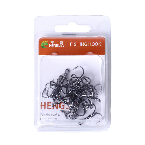 Boxed triple anchor hook Hengjia fishing gear high carbon triple hook 20pcs Luya fish hook fishing gear supplies fish hook wholesale