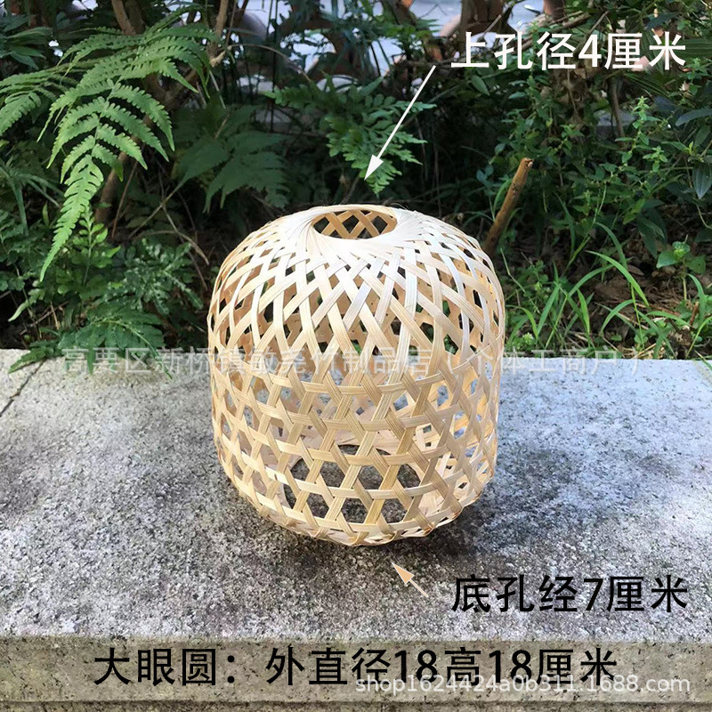 Buca linterna de bambú hecha a mano pura lámpara candelabro en el hogar decoración de ocio Zen retro con soporte de lámpara