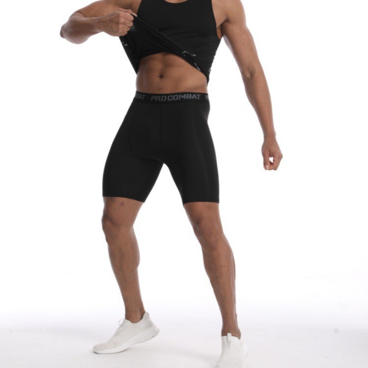 Cross-Border Men's Sports Shorts Basketball Fitness Yoga Pants Running Training Quick-Drying Tight-Fitting Pants