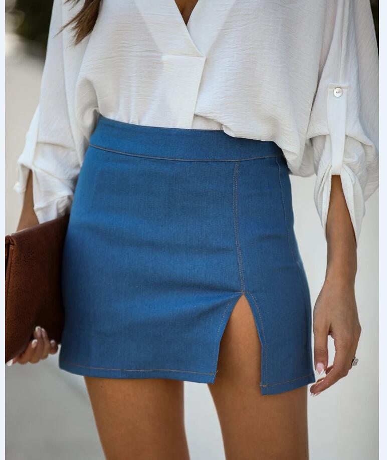 sexy casual bag hip denim skirt NSYF42090