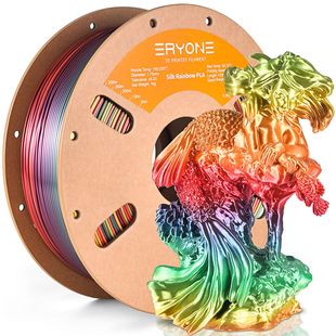 Eryone 3D Printing Filament Silk Rainbow Color Palette Pla Wire Diameter 1.75mm 1kg for Fdm Printing
