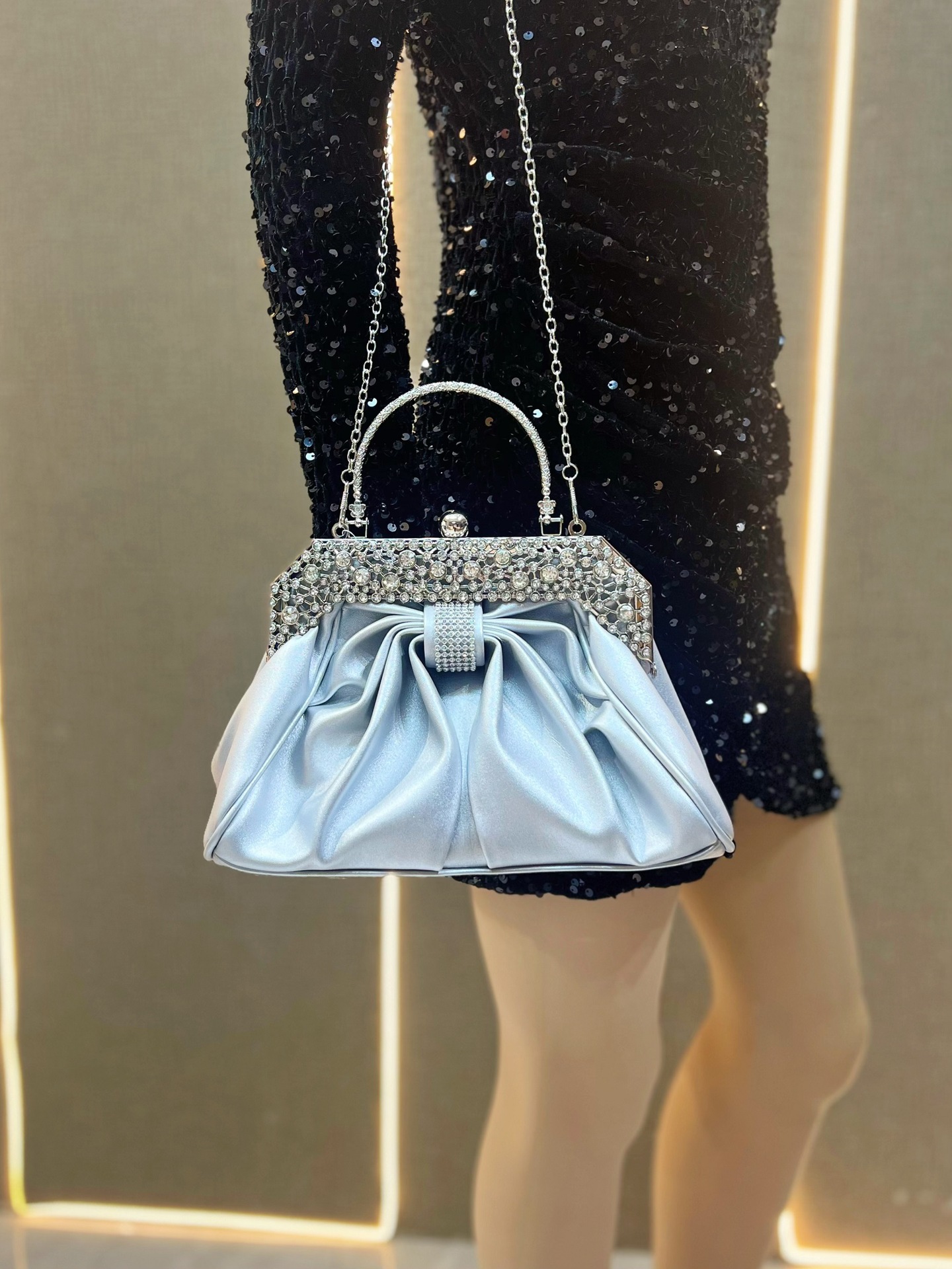 Modische Abendtasche Mit Strasssteinen Für Partys_voghion.com