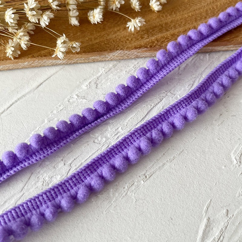 Doble capa de nieve púrpura con accesorios de encaje pleja de lótus borde cuello puño ropa hecha a mano DIY material