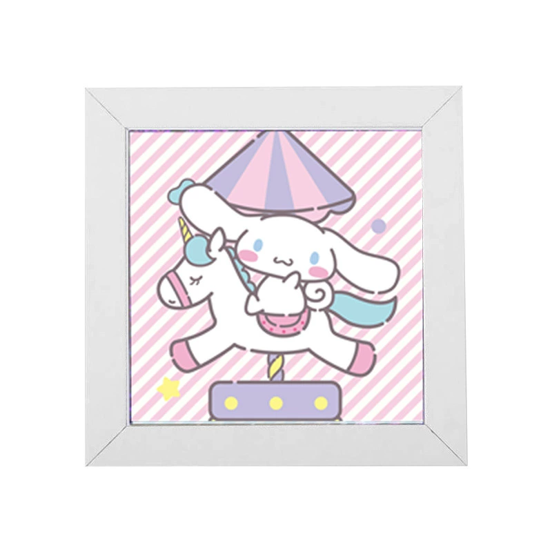 5D алмазная мозаика Cinnamoroll, в рамке 15×15 см для детей, набор DIY, в OPP-пакете