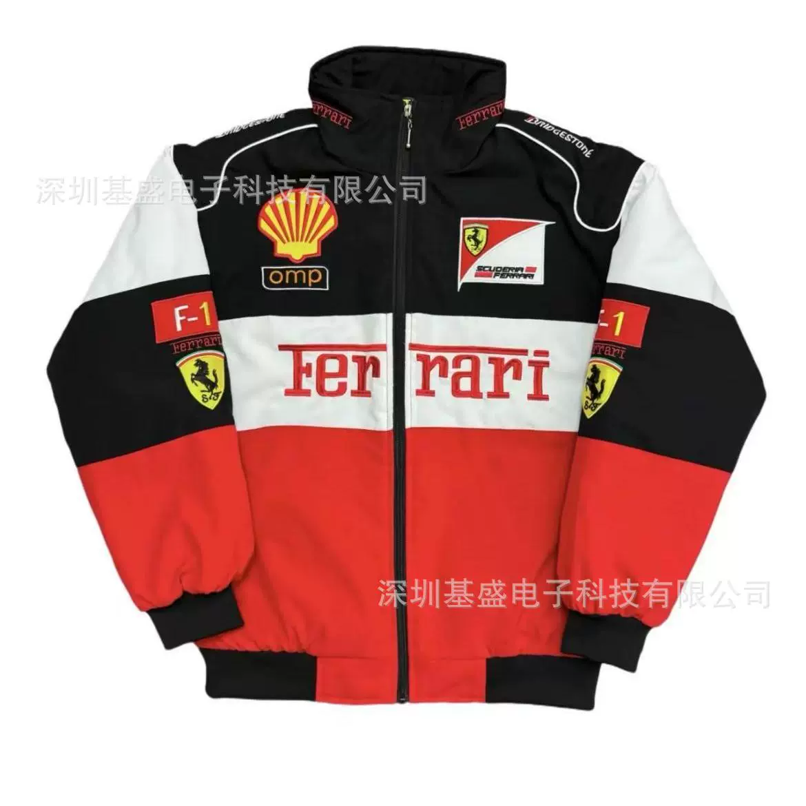 Пуховик (Ferrari) с длинным рукавом, с вышивкой, европейский стиль, на заказ, размеры S–XXL