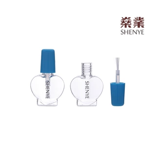 3ml5ml爱心形水性指甲油瓶儿童化妆品瓶petg塑料瓶补漆胶水瓶定制