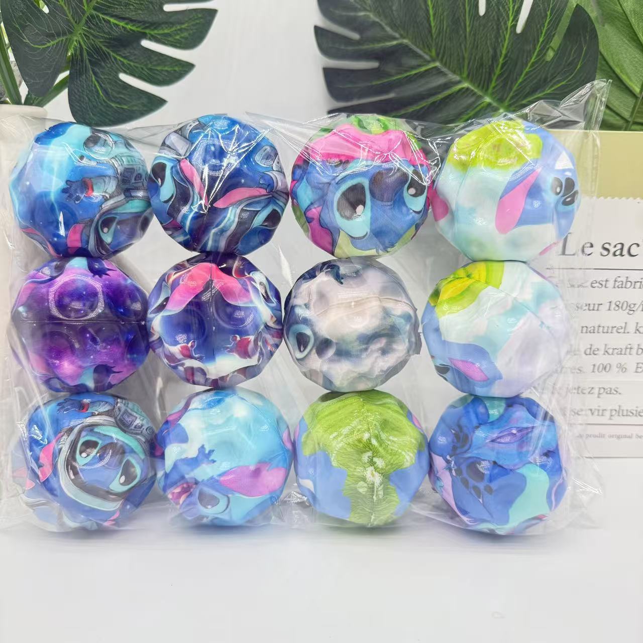 Pelota elástica de pulsera Stitch Moonstone para niños, juguete de cuerda, pelota saltarina, pelota de fuerza para muñeca, pelota de fitness al por mayor