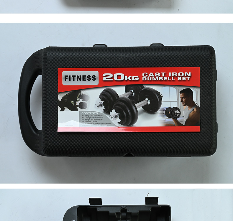 Boyalı dambıl fitness eğitimi dambıl boyalı elektroliz halter dambıl seti plastik kutu hediye kutusu 15 20 KG