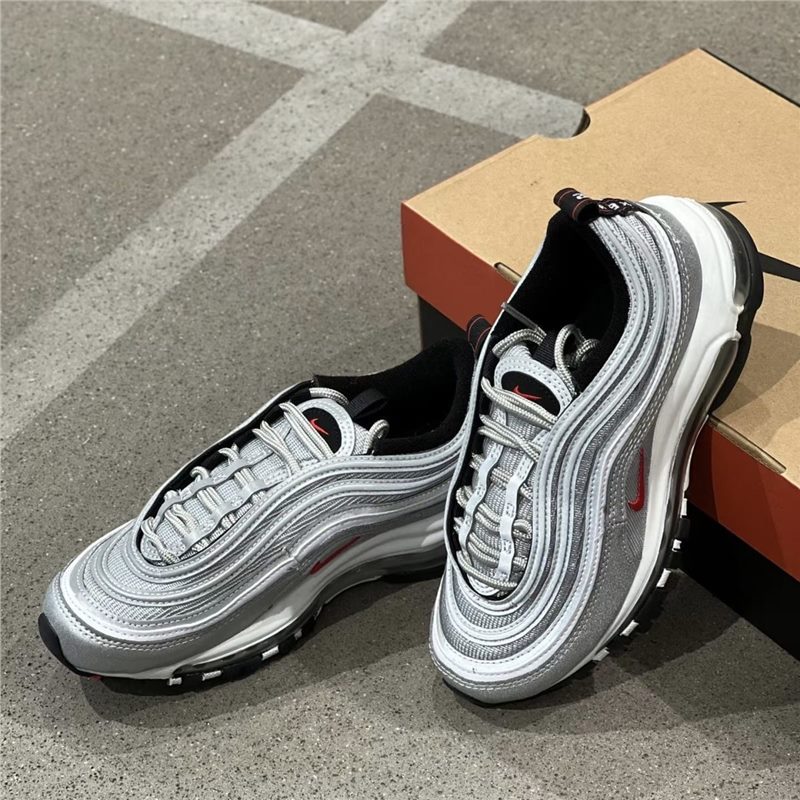 퓨어 오리지널 airmax97 실버 총알 스포츠 반사 실버 풀 팜 에어 쿠션 운동화 커플 남성과 여성 봄과 여름