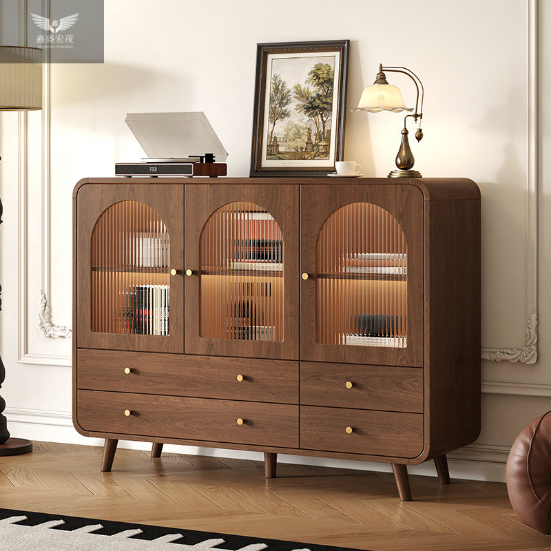 Gabinete lateral de comedor de estilo retro, sala de estar, TV, gabinete lateral, gabinete de almacenamiento contra la pared, gabinete de almacenamiento, dormitorio, almacenamiento al final de la cama, gabinete bajo