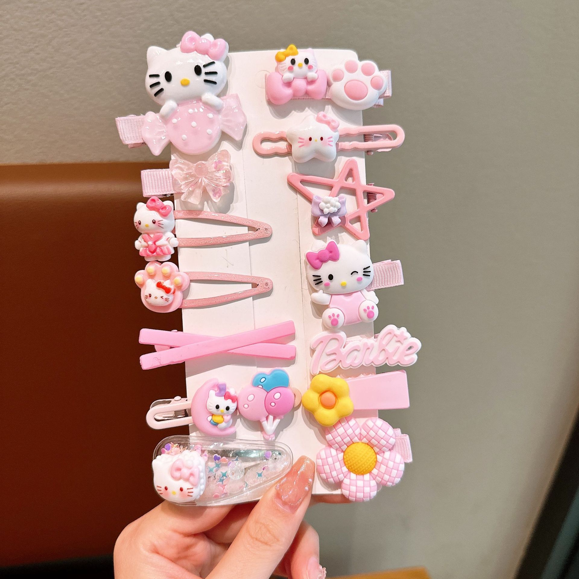 KULOMI Kids Hairpin Set Cute Sanli Pantalones Pequeñas Niñas Pequeñas Pequeñas