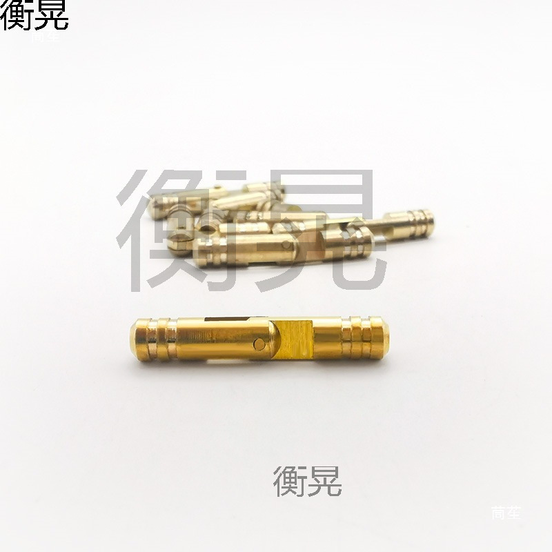 黄圆柱合页木盒铰链内装合页一字暗装合页首饰木盒开启铰链|undefined