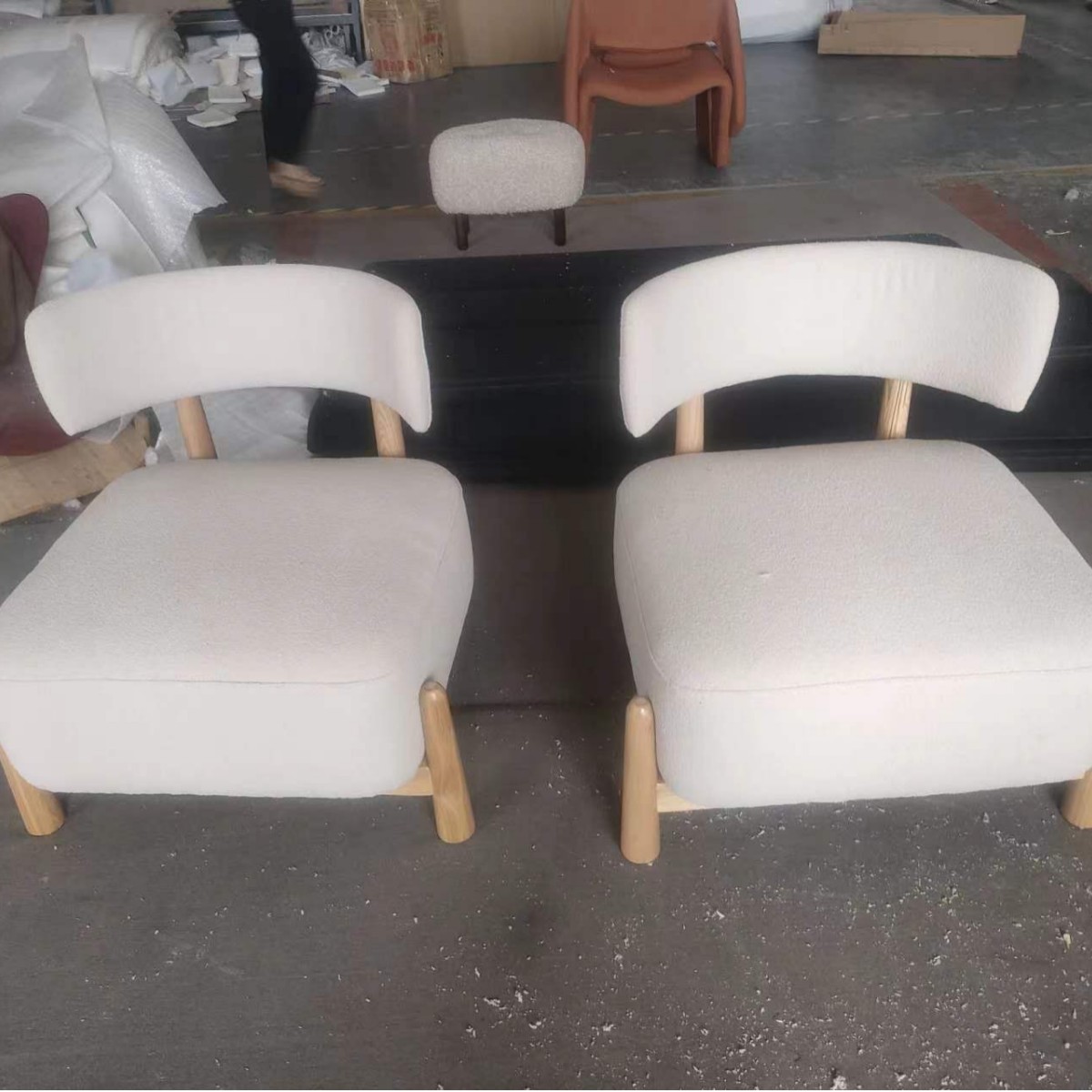 Wabi-Jifeng Modern Simple Home Homestay Hotel Sofá de ocio Silla Sala de estar de madera maciza minimalista Sofá de lujo ligero individual