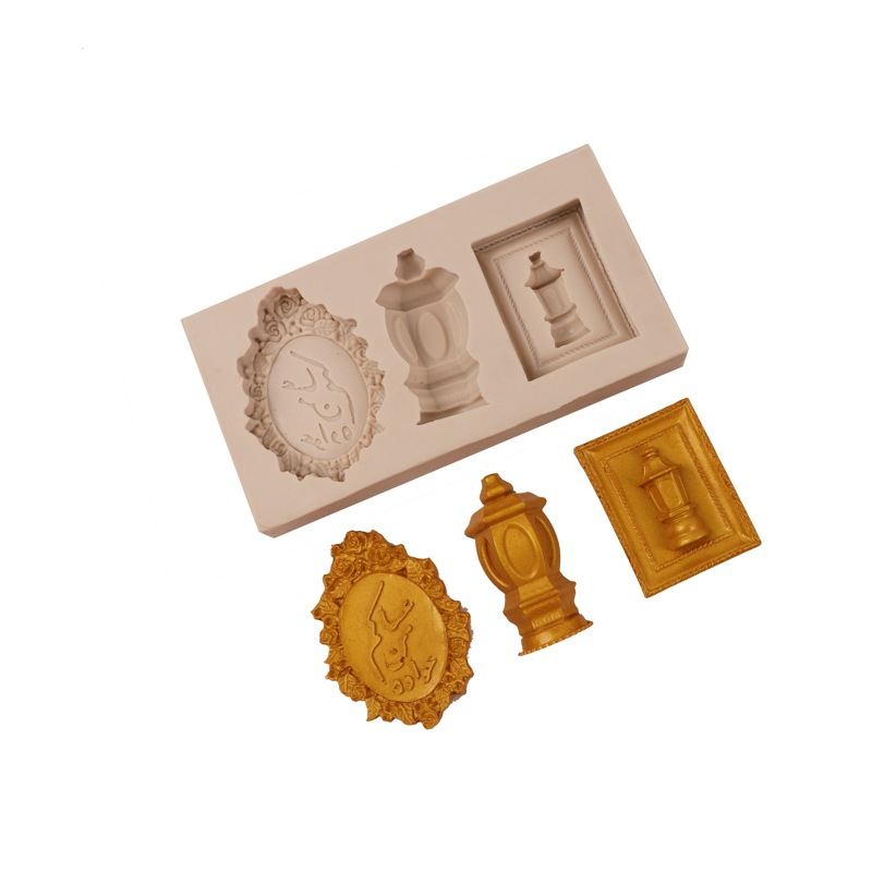 Mousse pastel molde de lámpara en relieve marco molde de silicona molde de flip molde de banda magnética aromática molde de goteo DIY horneado