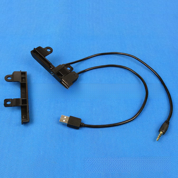 (2개) 도요타 측 AUX USB (오디오) 2DIN 자동차 오디오 수정 패널 액세서리 케이블 플러그에 적합