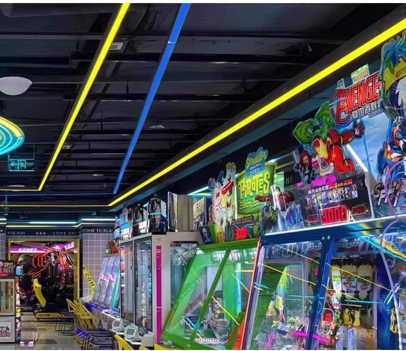 Ciudad de juegos electrónicos módulo de luces de juegos electrónicos parque de juegos de marea espacio centro comercial sala de baile internet café tienda modelado luz