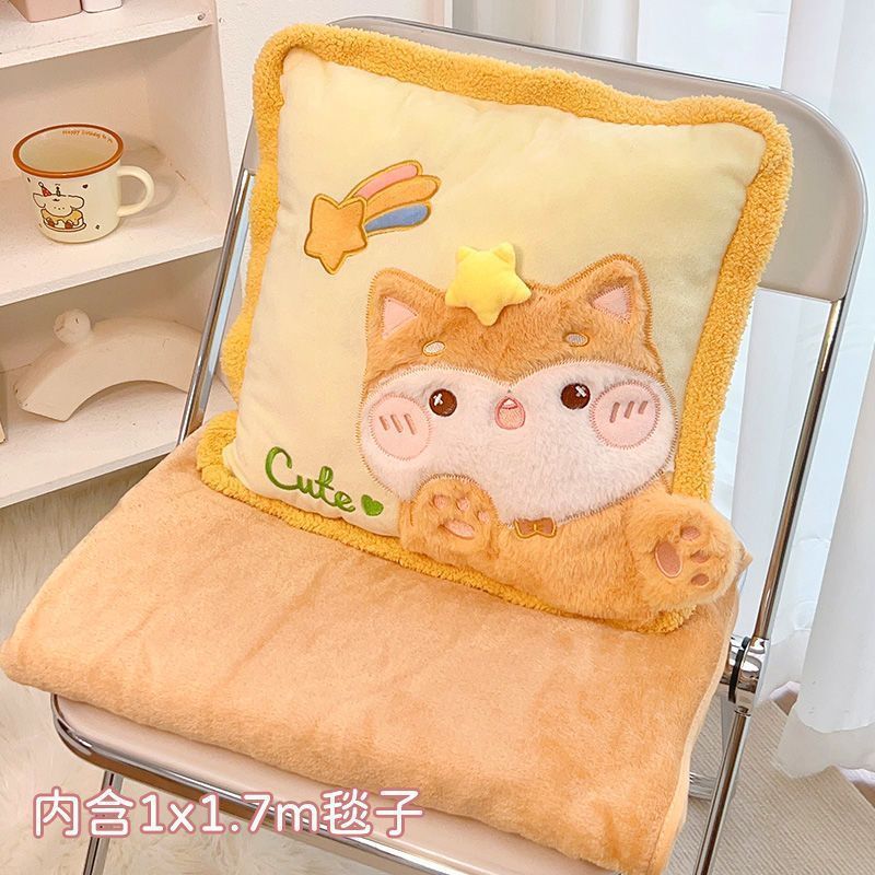 almohada de alto valor facial mantas 2 en 1 colcha almohada de doble uso para automóviles de oficina aire acondicionado almohada de siesta