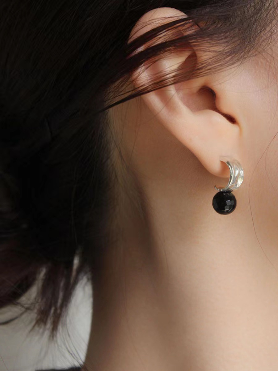 1 Pair 925 Sterling Silver Geometric Ear Studs display picture 5