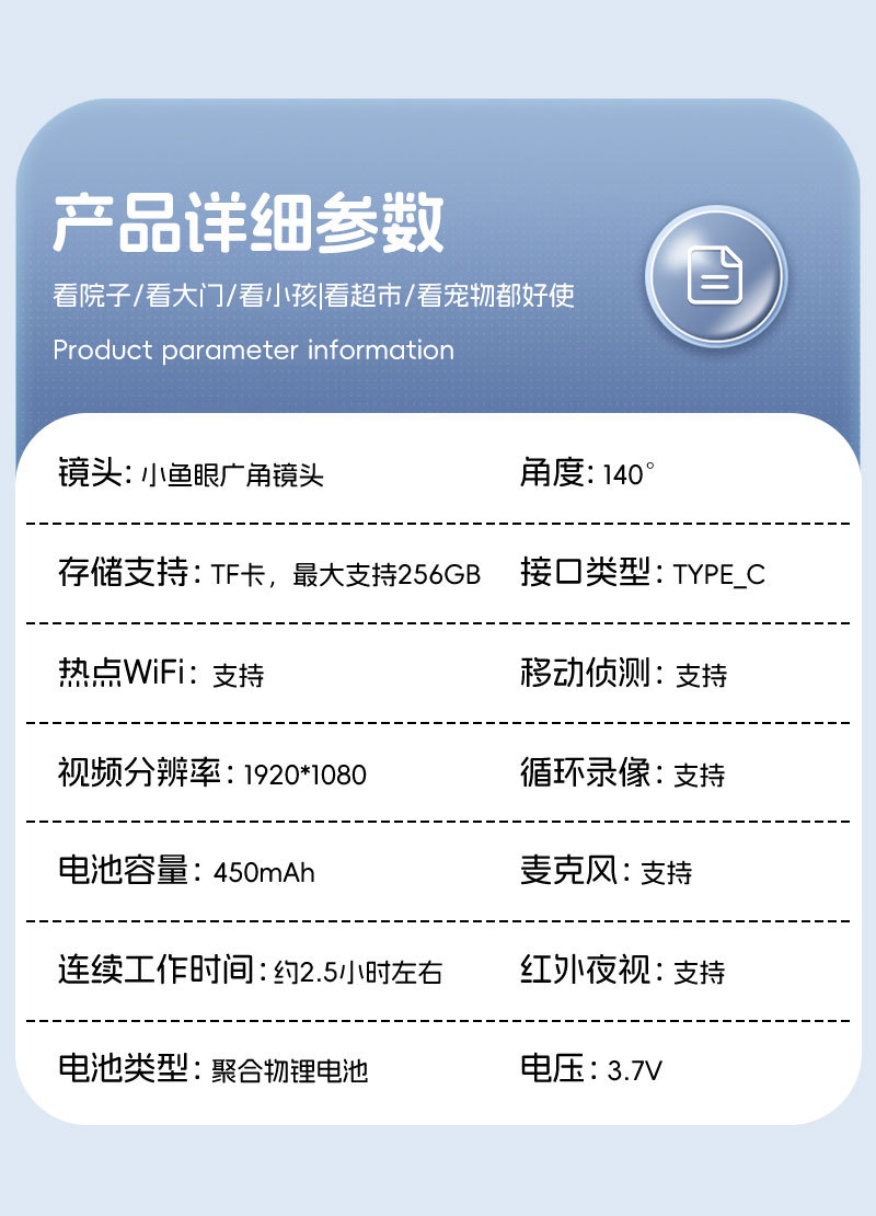 私模C8摄像头200万高清广角WiFi小相机移动侦测app推送家用摄像机