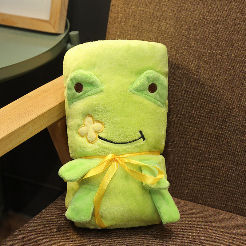 Manta de lana de coral manta rollo manta pequeña edredón manta de siesta manta de aire acondicionado Oficina estudiante cubierta pierna toalla manta de almacenamiento