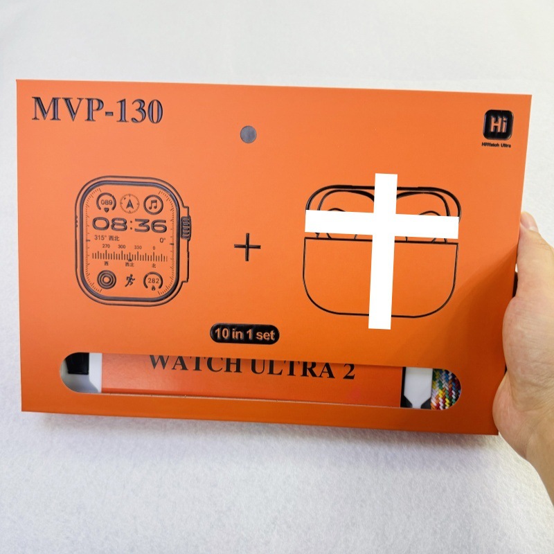 新款MVP-130智能手表蓝牙耳机套装搭配7表带钢带+皮带ULTRA2精品