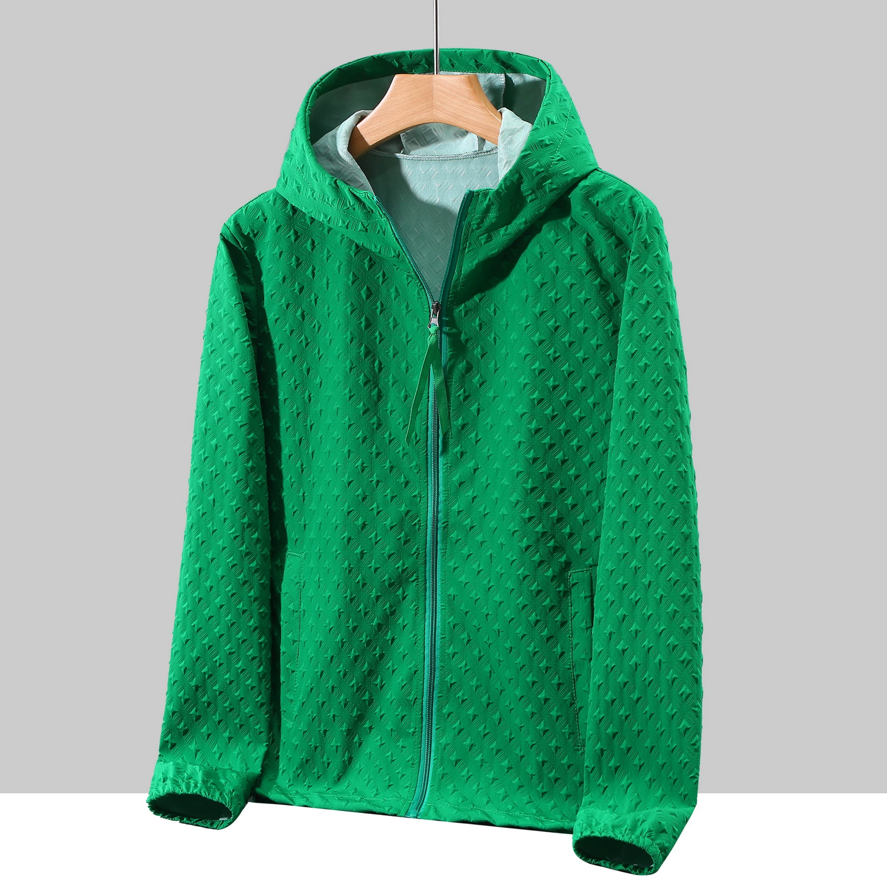 2023 Уличная эластичная дышащая мужская летняя однотонная дорожная одежда больших размеров Мужская и Женская куртка для пар